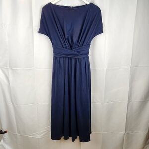 GIAMBATTISTA Valli navy wool jersey dress size M in EUC